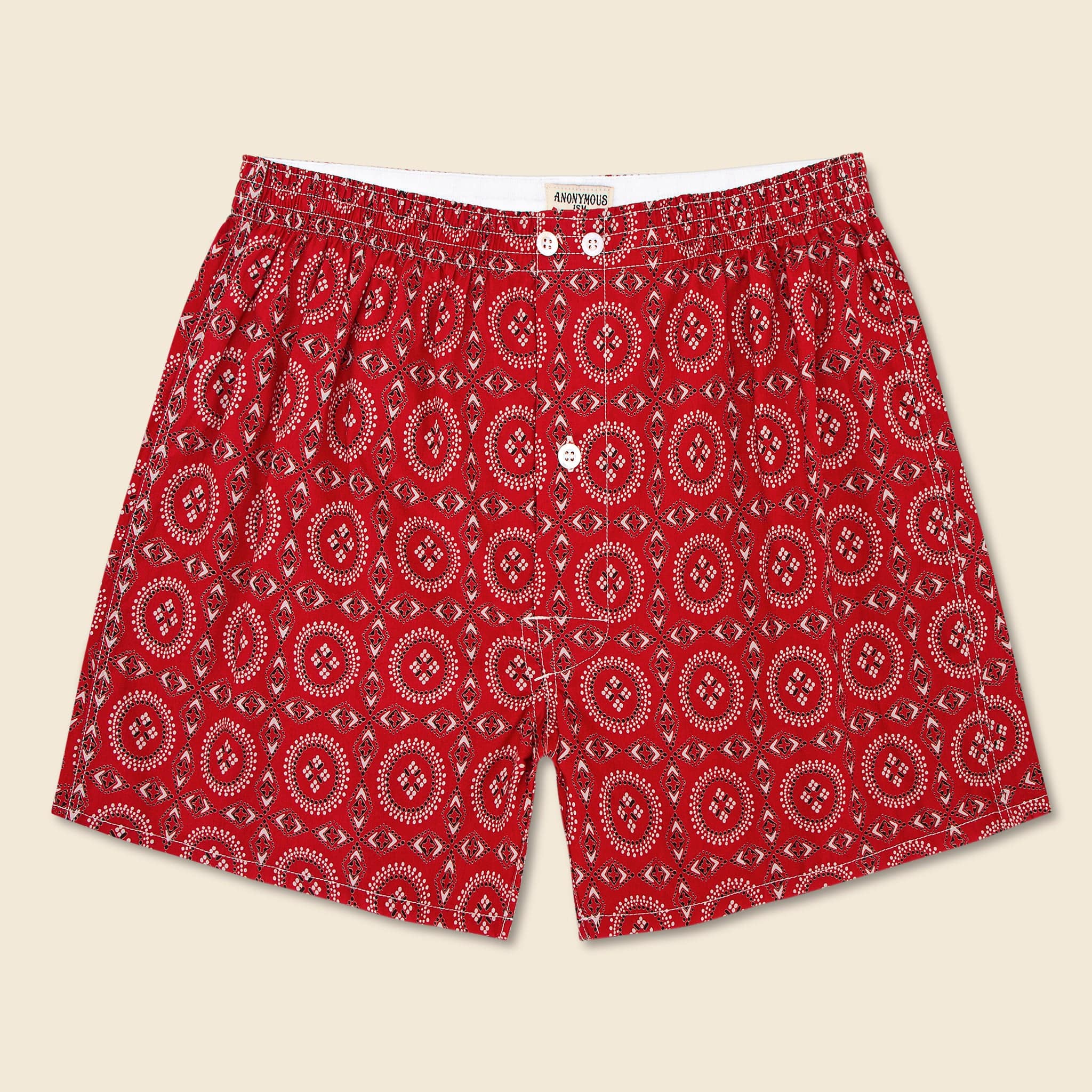 Vintage Bandana Print Boxers - Red - Anonymous Ism - STAG Provisions - Accessories - Underwear