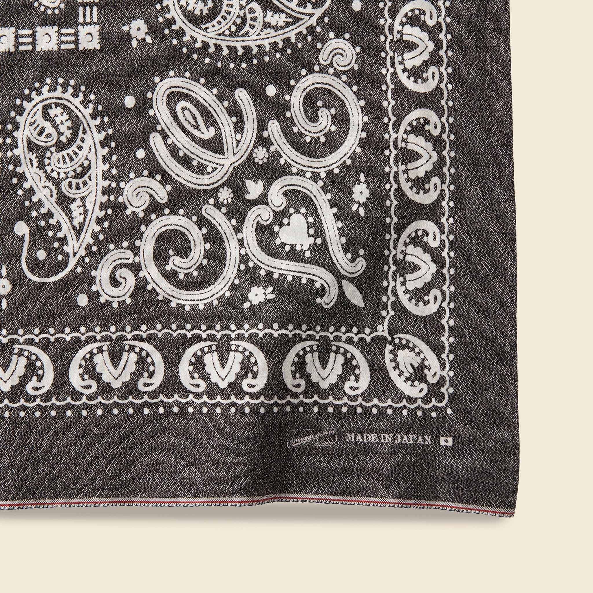 Vintage Selvedge Cloth Bandana - Black - Anonymous Ism - STAG Provisions - Accessories - Bandanas