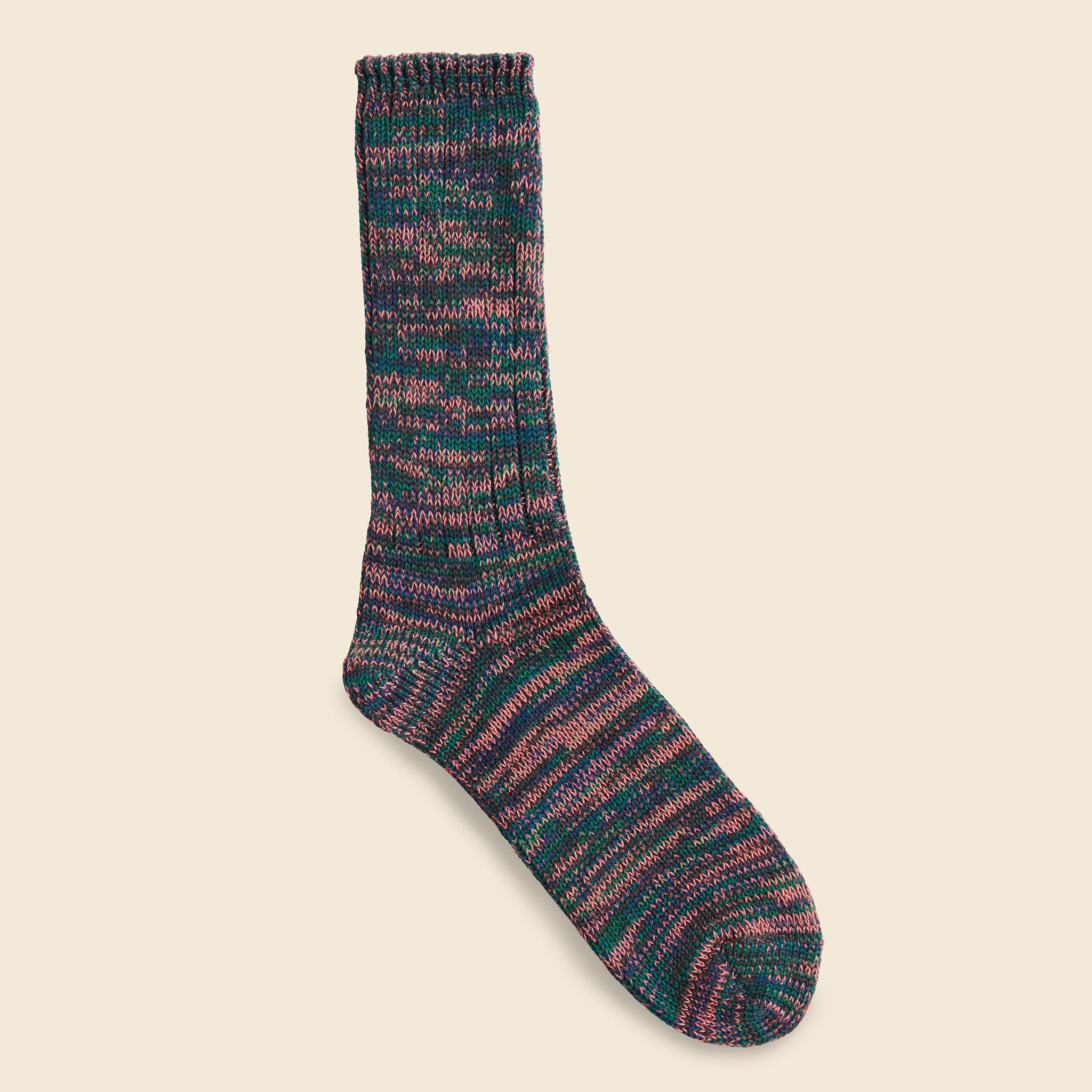 5 Color Mix Crew Sock - Navy - Anonymous Ism - STAG Provisions - Accessories - Socks