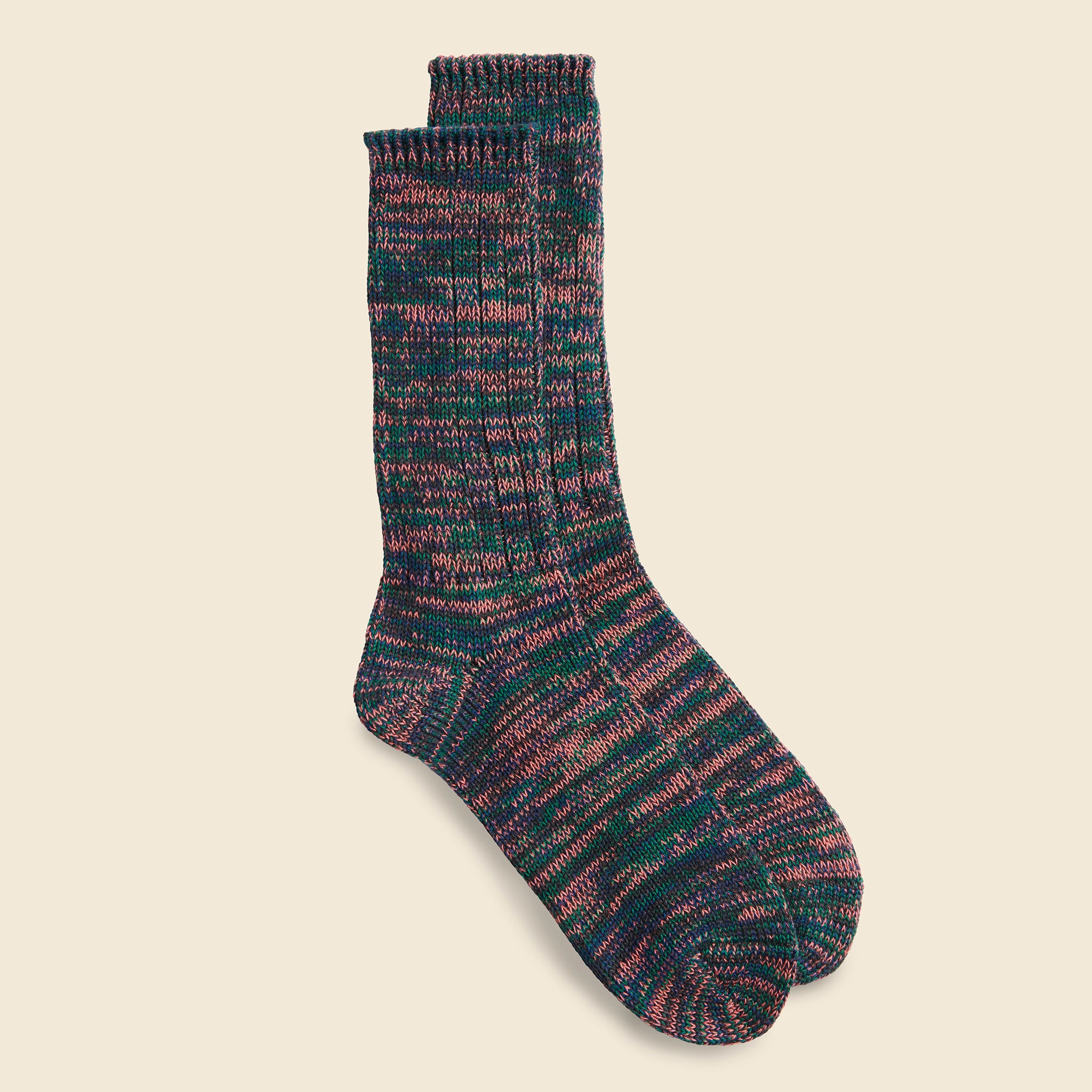 5 Color Mix Crew Sock - Navy - Anonymous Ism - STAG Provisions - Accessories - Socks
