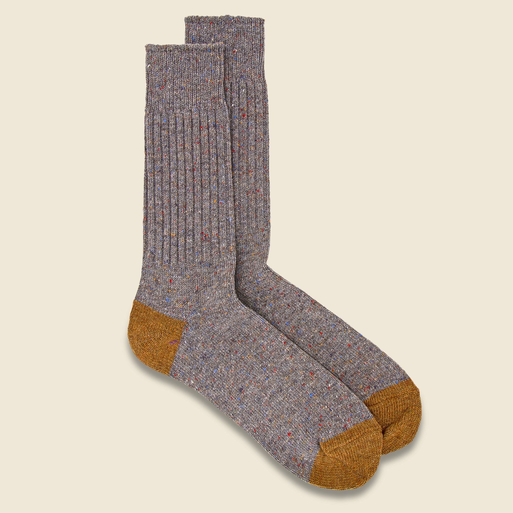 Tweed Nep Crew Sock - M. Grey - Anonymous Ism - STAG Provisions - Accessories - Socks