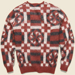 Vintage Quilt Mohair Cardigan - Red - Anonymous Ism - STAG Provisions - Tops - Sweater