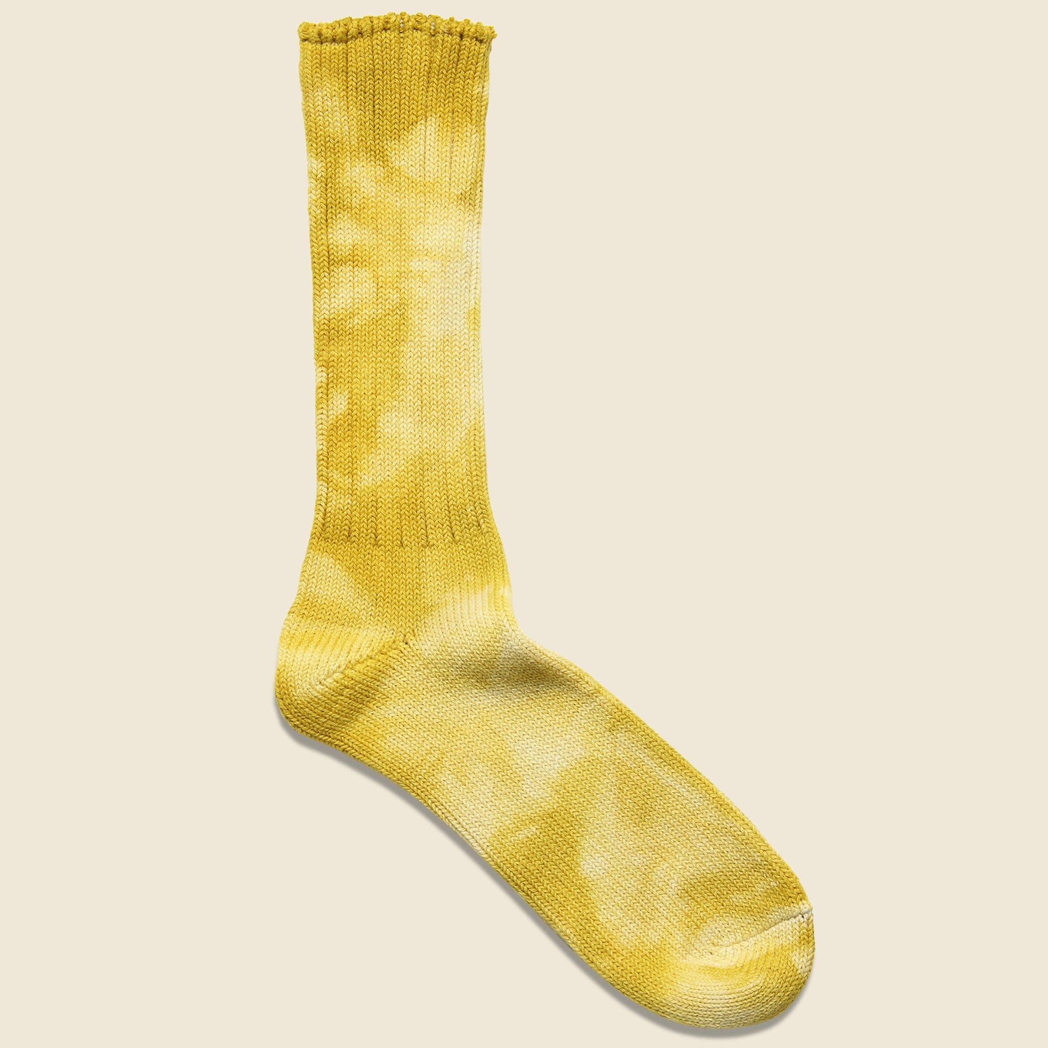 Uneven Dye Crew Sock - Gold - Anonymous Ism - STAG Provisions - Accessories - Socks