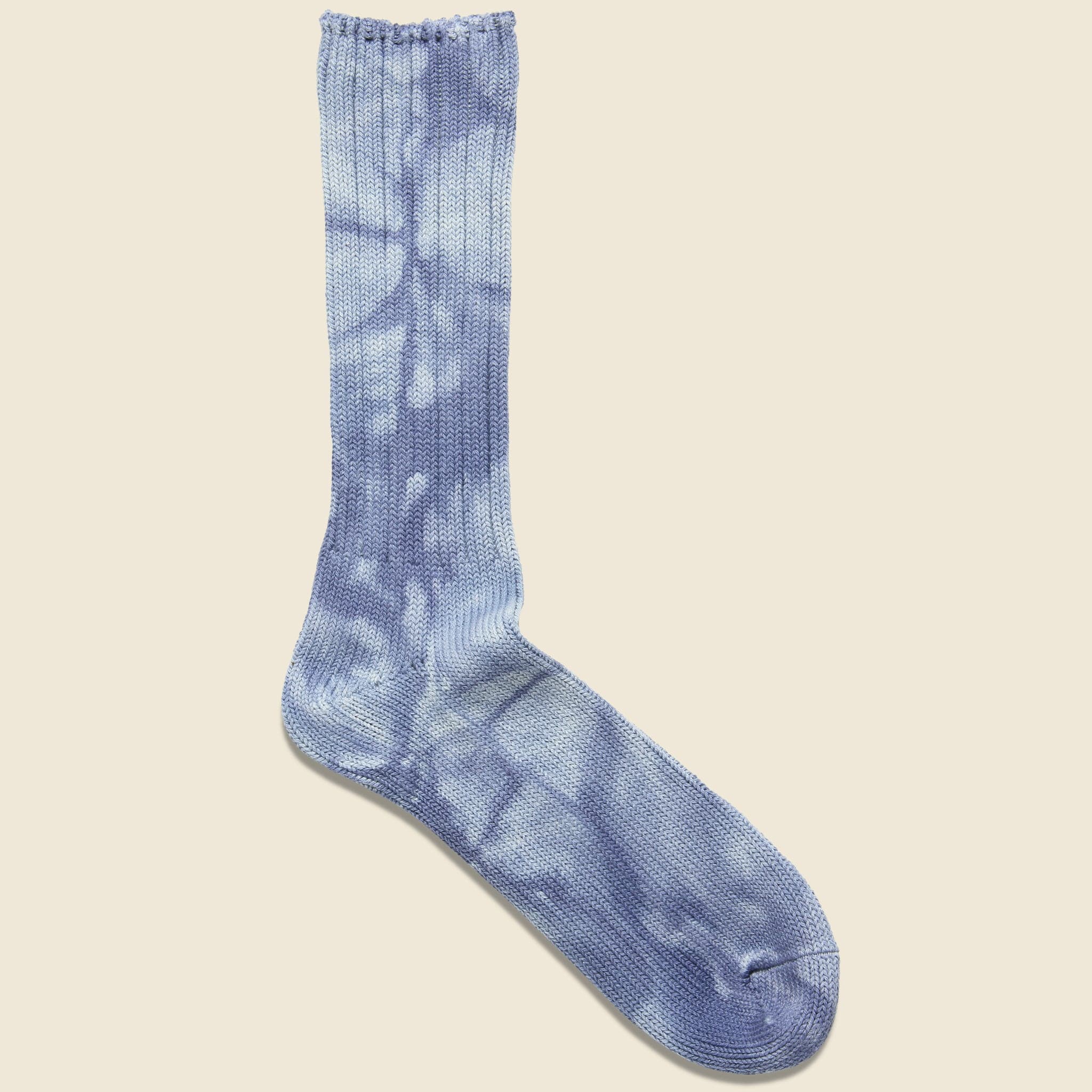 Uneven Dye Crew Sock - Indigo - Anonymous Ism - STAG Provisions - Accessories - Socks