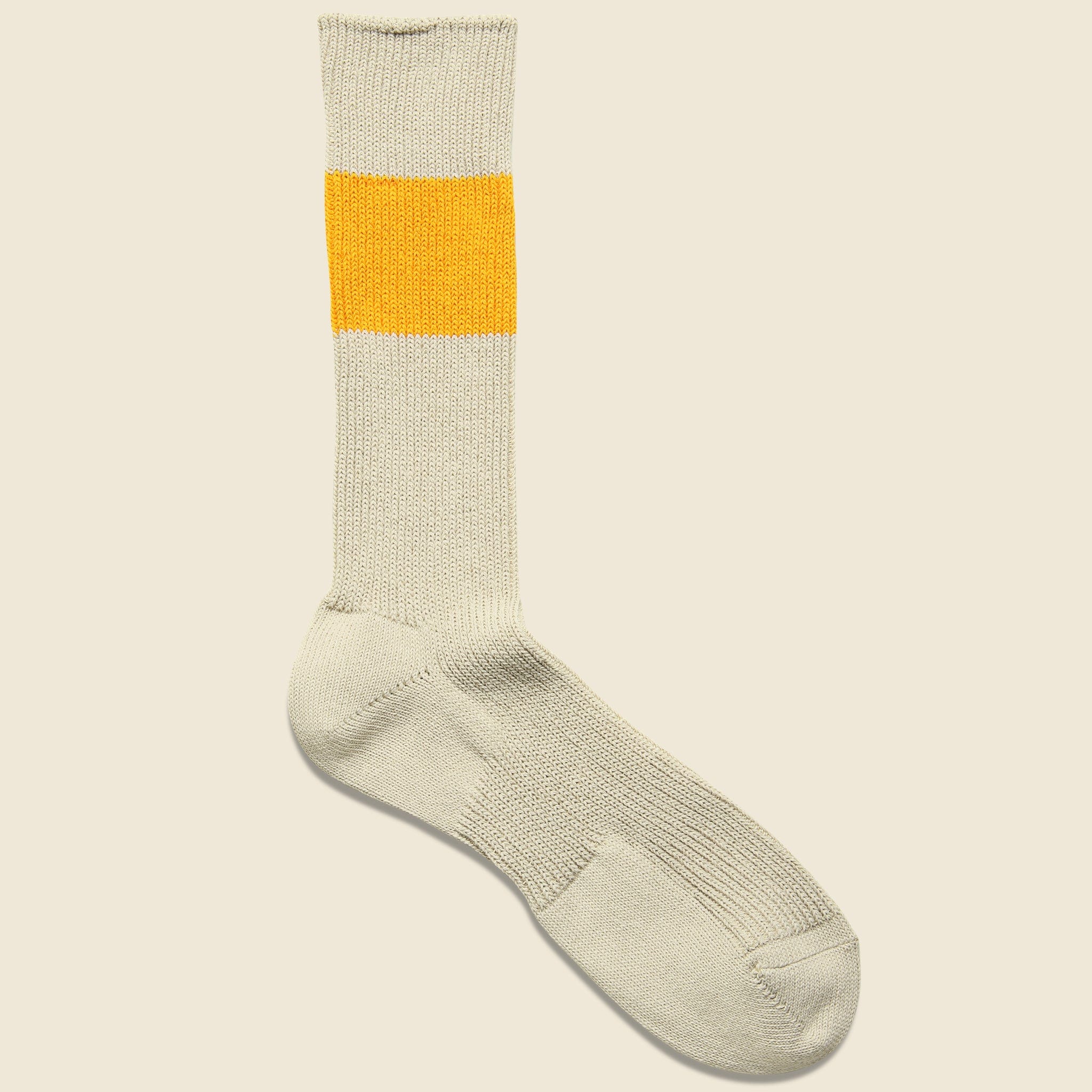 Thick Line Crew Sock - Beige - Anonymous Ism - STAG Provisions - Accessories - Socks