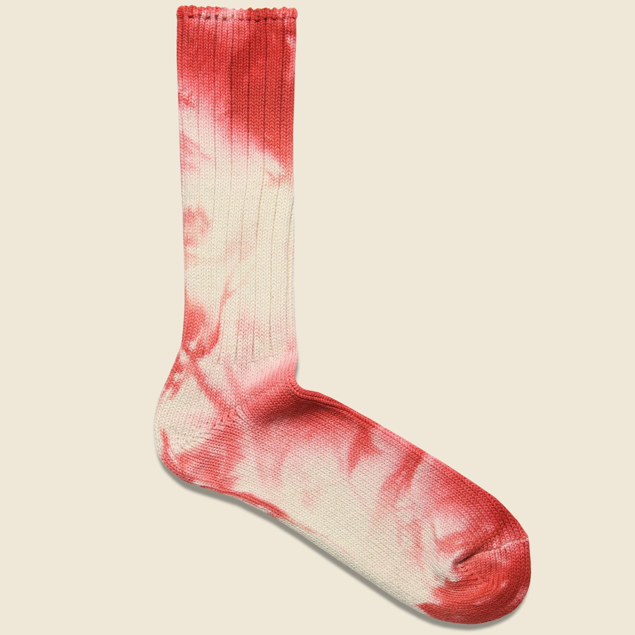Uneven Tie Dye Crew Sock - Pink - Anonymous Ism - STAG Provisions - Accessories - Socks