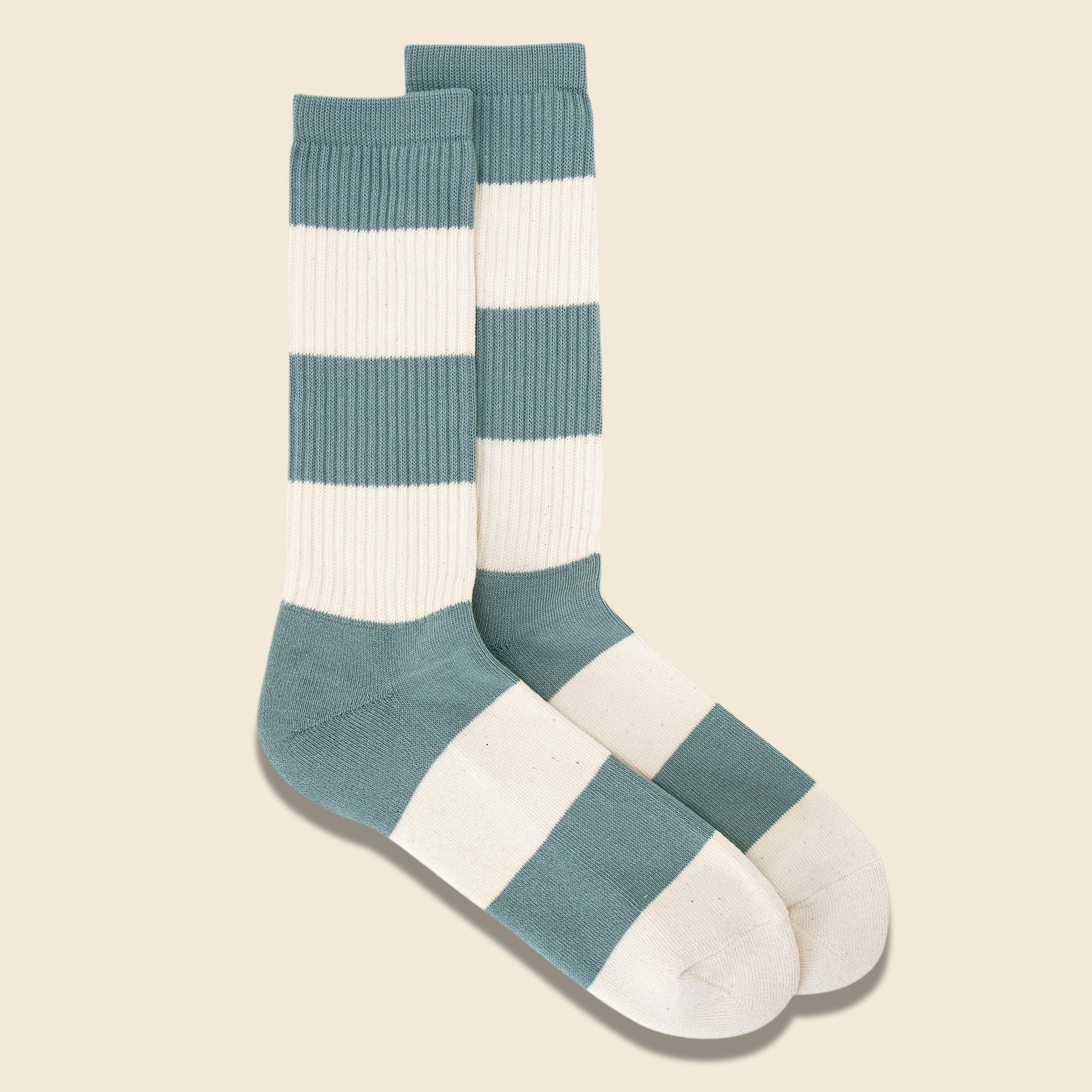OC Thick Stripes Crew Sock - Mint - Anonymous Ism - STAG Provisions - Accessories - Socks