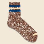 3-Line Slub Sock - Brown - Anonymous Ism - STAG Provisions - Accessories - Socks