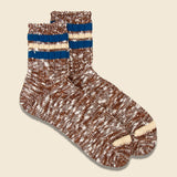 3-Line Slub Sock - Brown - Anonymous Ism - STAG Provisions - Accessories - Socks