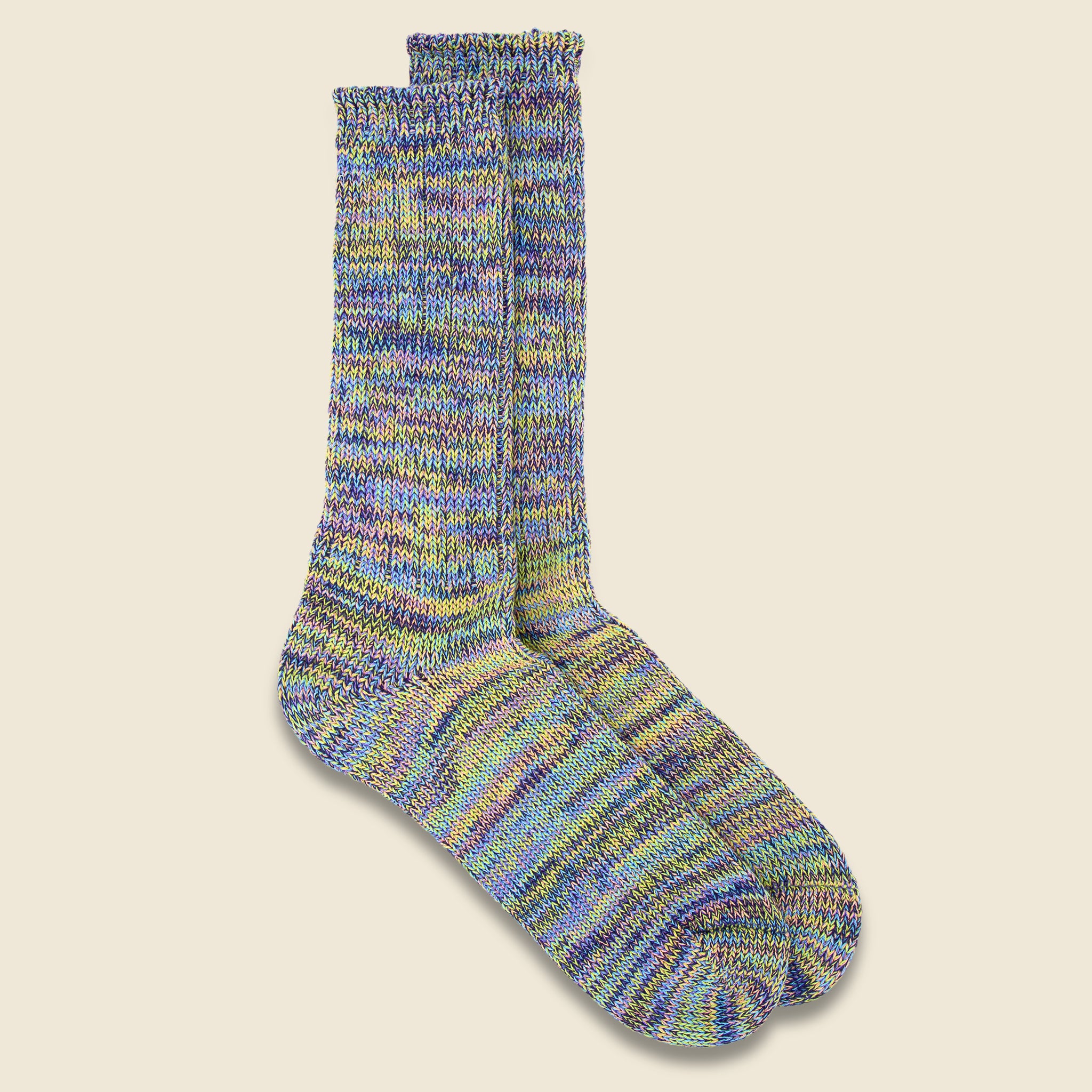 5 Color Mix Crew Sock - Sax - Anonymous Ism - STAG Provisions - Accessories - Socks