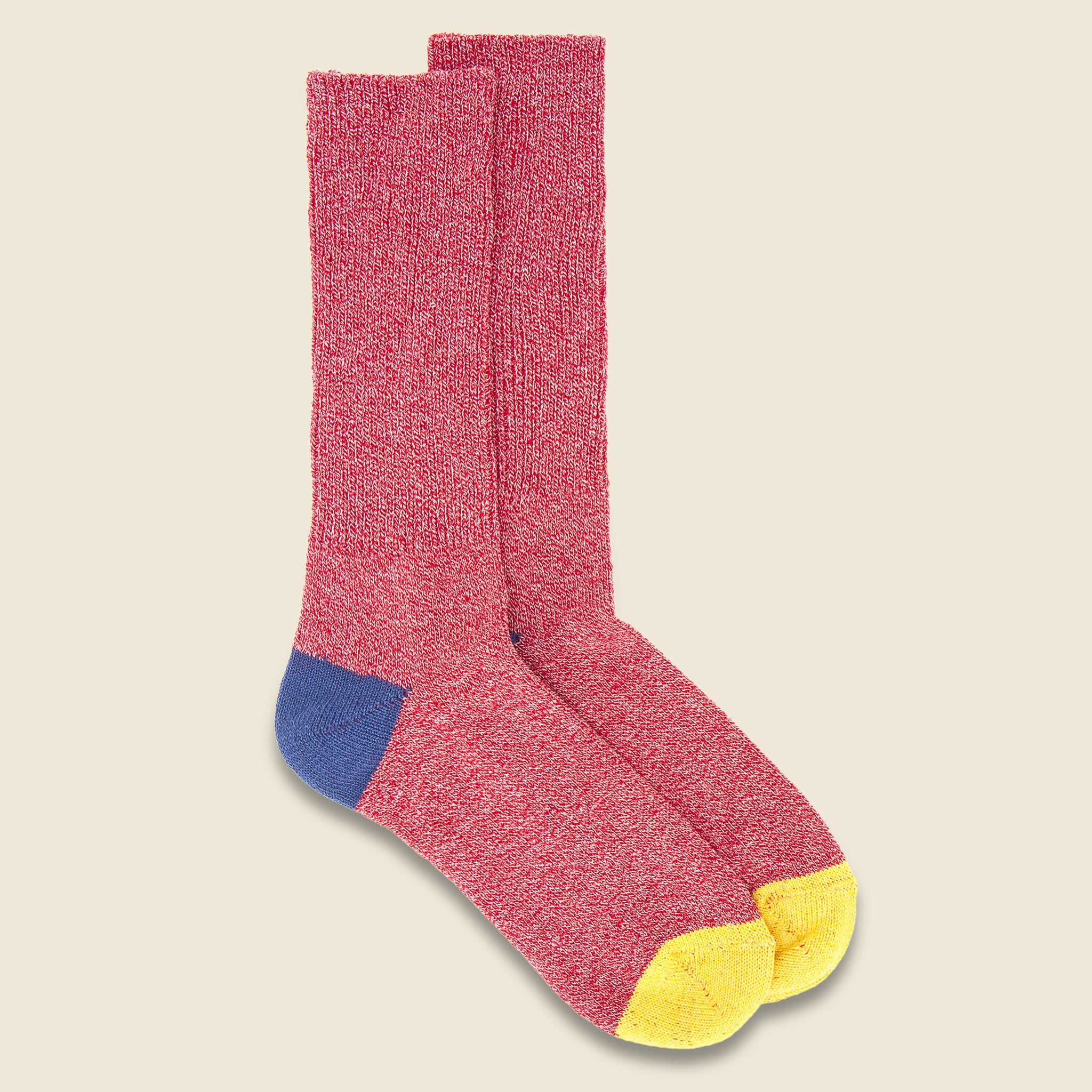 MOC 2 Point Crew Sock - Red - Anonymous Ism - STAG Provisions - Accessories - Socks