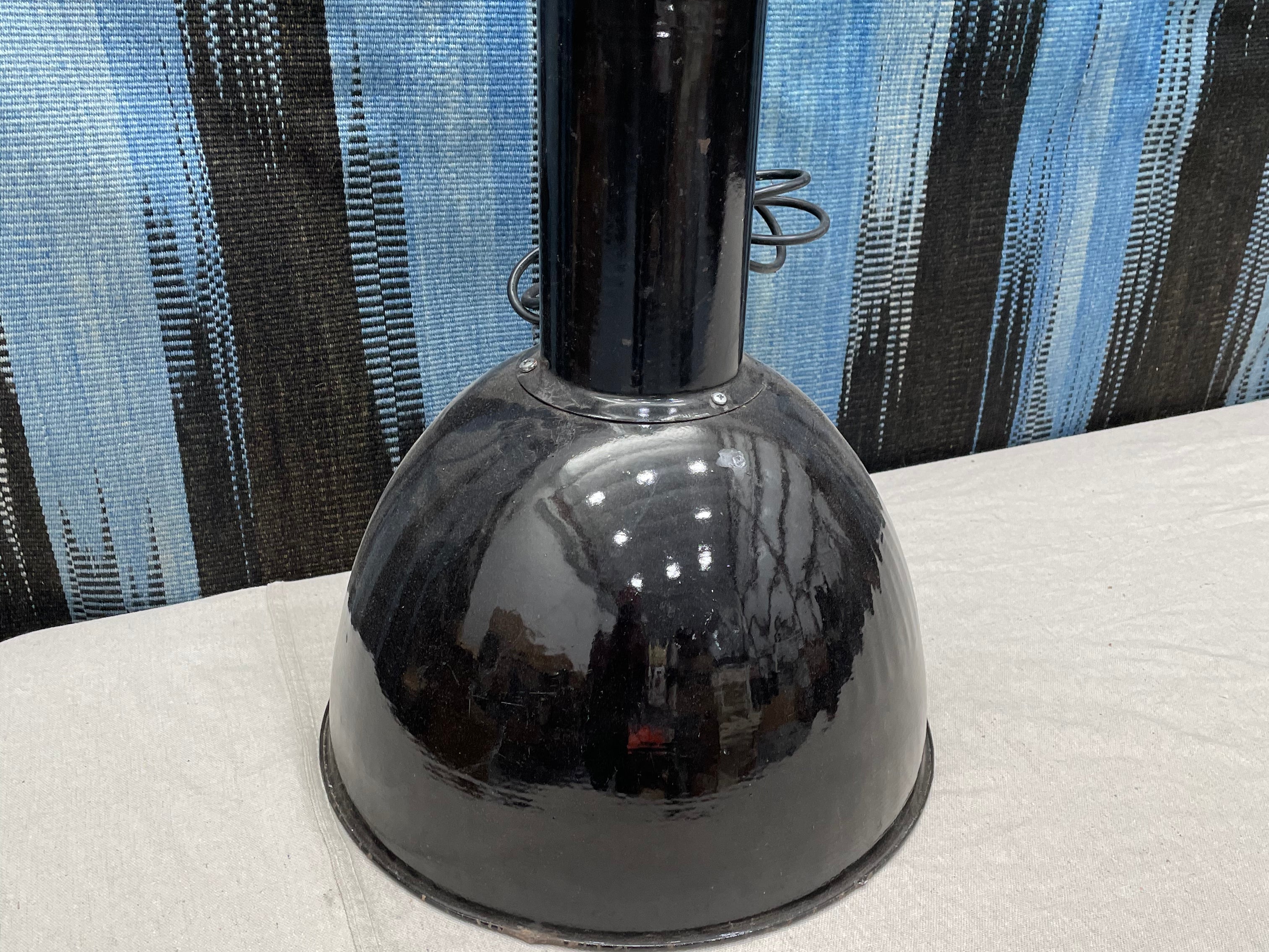 B17 - Black Enamel Pendant Light Fixture - Warehouse Sale - STAG Provisions - Warehouse Sale