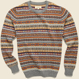 Fair Isle Crewneck Sweater - Camel - Barque - STAG Provisions - Tops - Sweater
