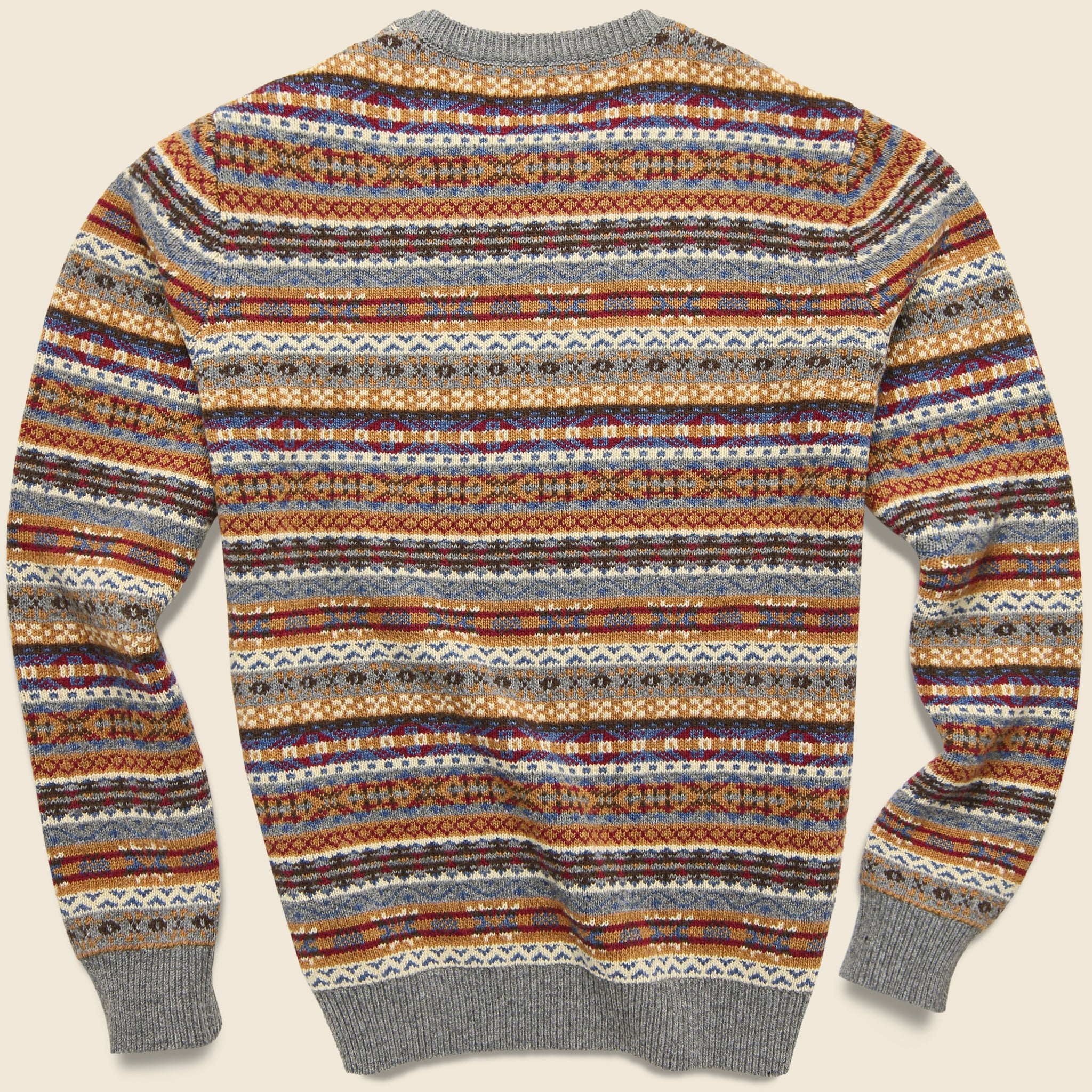 Fair Isle Crewneck Sweater - Camel - Barque - STAG Provisions - Tops - Sweater