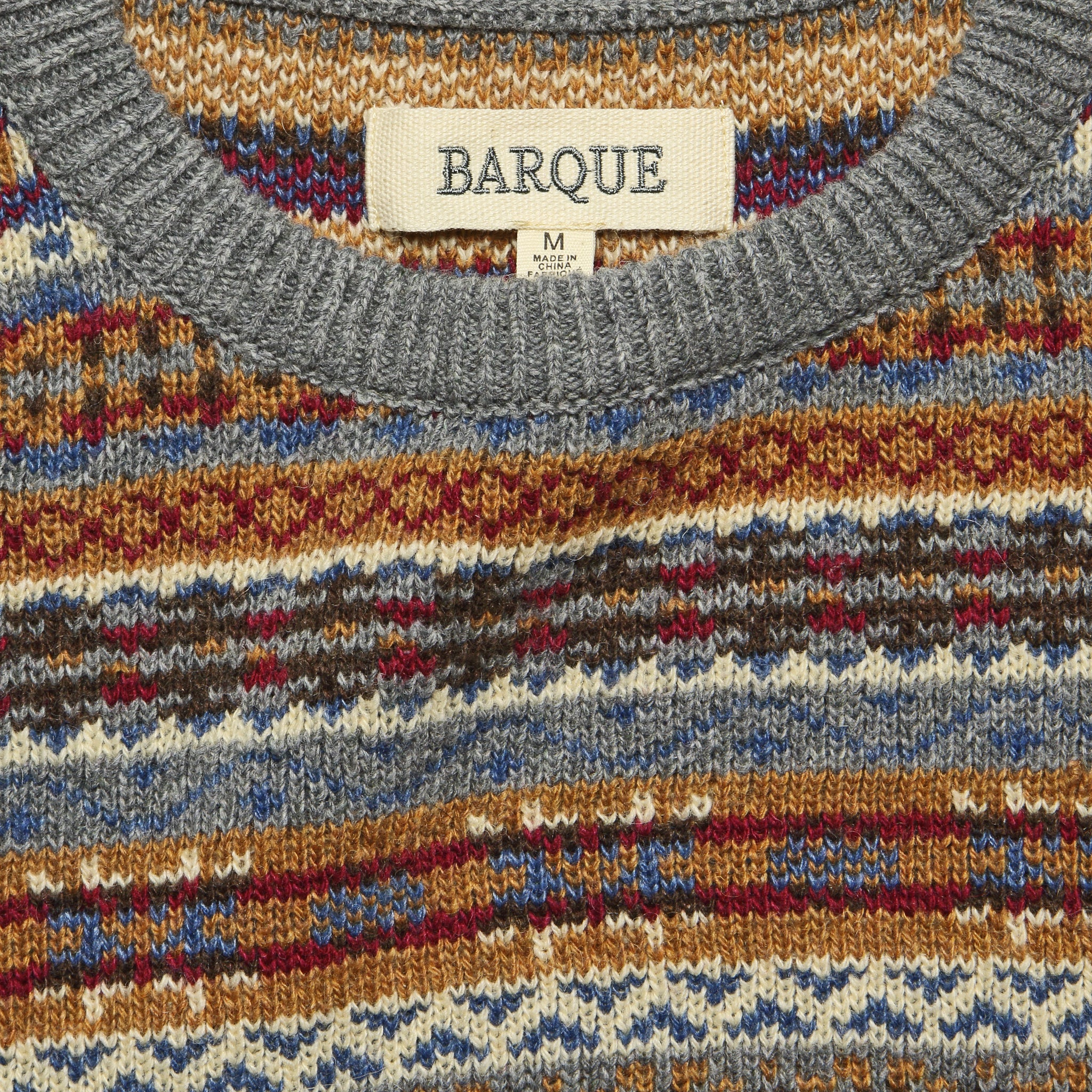 Fair Isle Crewneck Sweater - Camel - Barque - STAG Provisions - Tops - Sweater