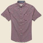 Geo Print Shirt - Red - Barque - STAG Provisions - Tops - S/S Woven - Other Pattern