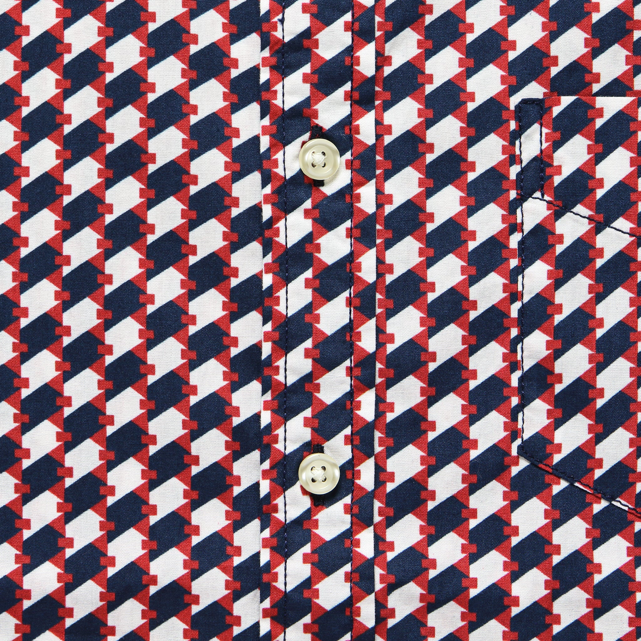 Geo Print Shirt - Red - Barque - STAG Provisions - Tops - S/S Woven - Other Pattern