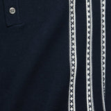 Vintage Jacquard Sweater Shirt - Navy - Barque - STAG Provisions - Tops - S/S Knit