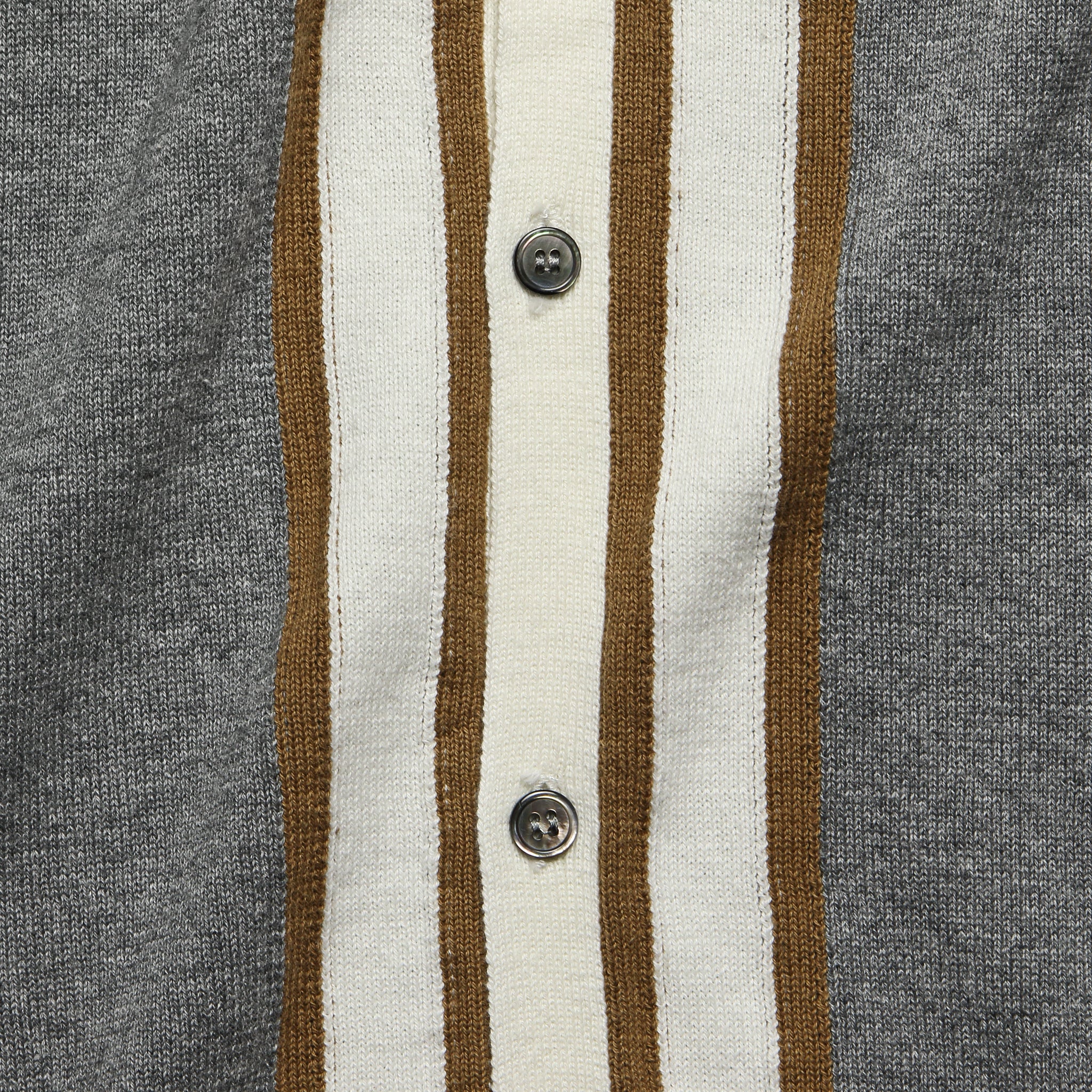 Contrast Placket Sweater Polo - Grey Heather - Barque - STAG Provisions - Tops - S/S Knit
