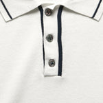 Tipped Collar Knit Polo - White - Barque - STAG Provisions - Tops - S/S Knit