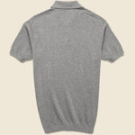 Vintage Jacquard Knit Polo - Grey Heather - Barque - STAG Provisions - Tops - S/S Knit