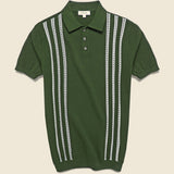 Vintage Jacquard Knit Polo - Olive - Barque - STAG Provisions - Tops - S/S Knit