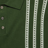 Vintage Jacquard Knit Polo - Olive - Barque - STAG Provisions - Tops - S/S Knit