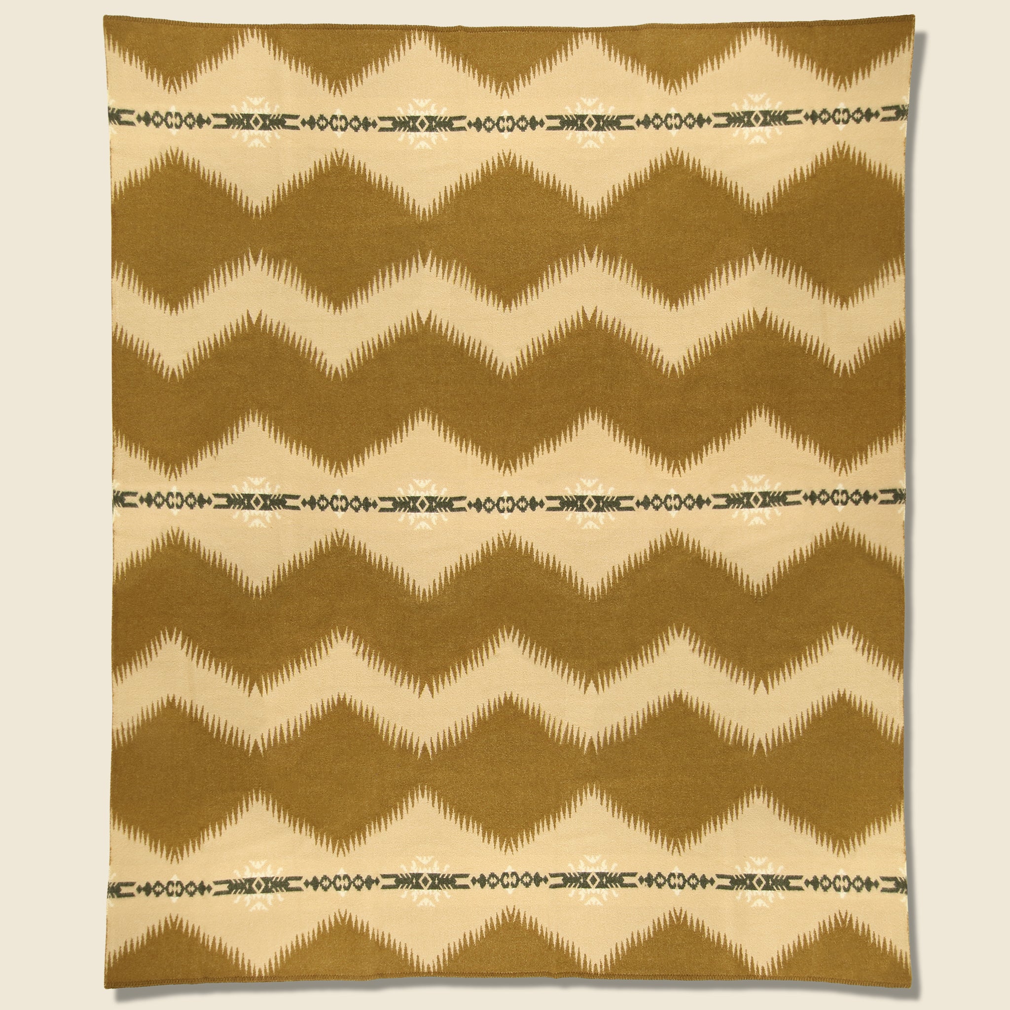 Brown Wool Jacquard Blanket - BasShu - STAG Provisions - Home - Bed - Blanket