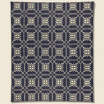 Navy Wool Jacquard Blanket - BasShu - STAG Provisions - Home - Bed - Blanket