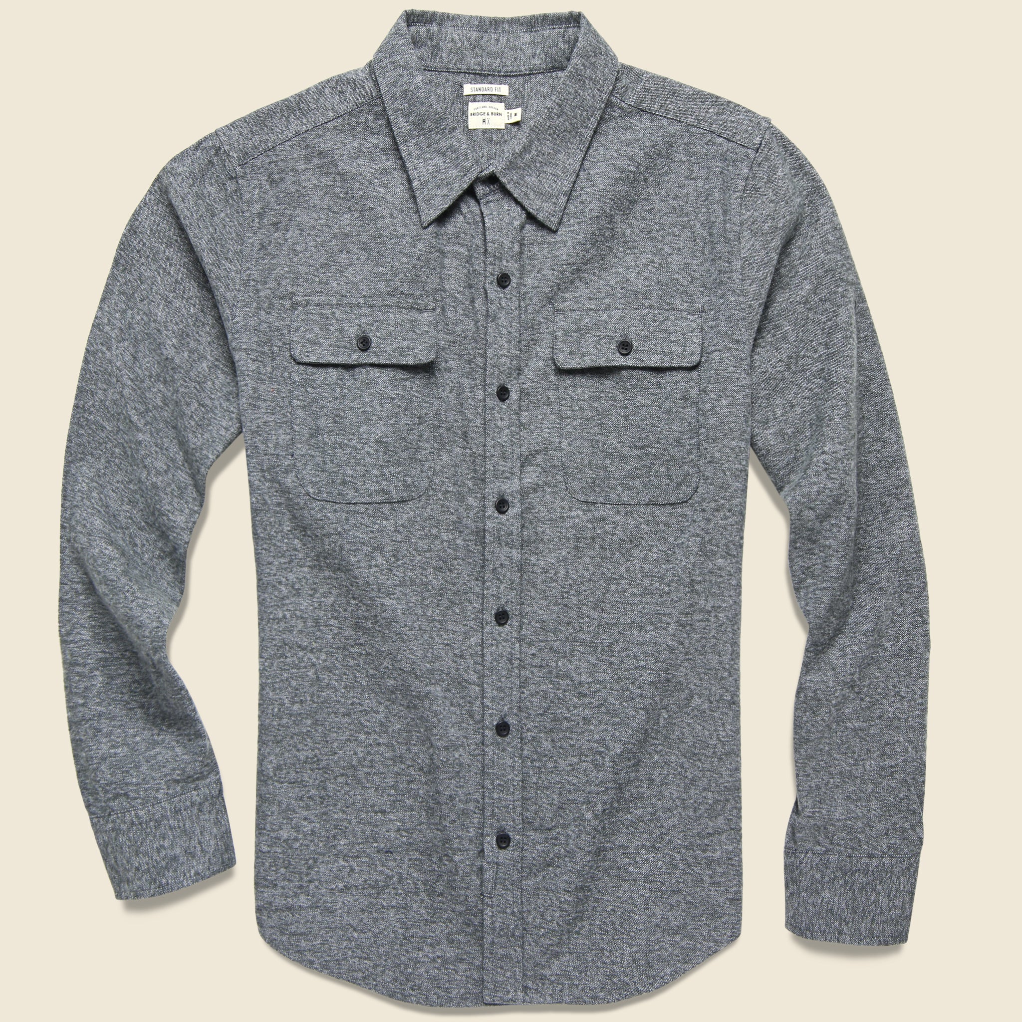 Bedford Flannel - Moss Heather - Bridge & Burn - STAG Provisions - Tops - L/S Woven - Solid