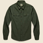 Winslow Flannel - Olive - Bridge & Burn - STAG Provisions - Tops - L/S Woven - Solid
