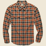 Bedford Flannel - Rust Charcoal Plaid - Bridge & Burn - STAG Provisions - Tops - L/S Woven - Plaid