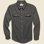 Cole Birdseye Flannel - Black - Bridge & Burn - STAG Provisions - Tops - L/S Woven - Fleck