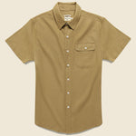 Marten Shirt - Camel - Bridge & Burn - STAG Provisions - Tops - S/S Woven - Stripe