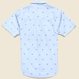 Harbor Shirt - Light Blue Diamonds - Bridge & Burn - STAG Provisions - Tops - S/S Woven - Other Pattern