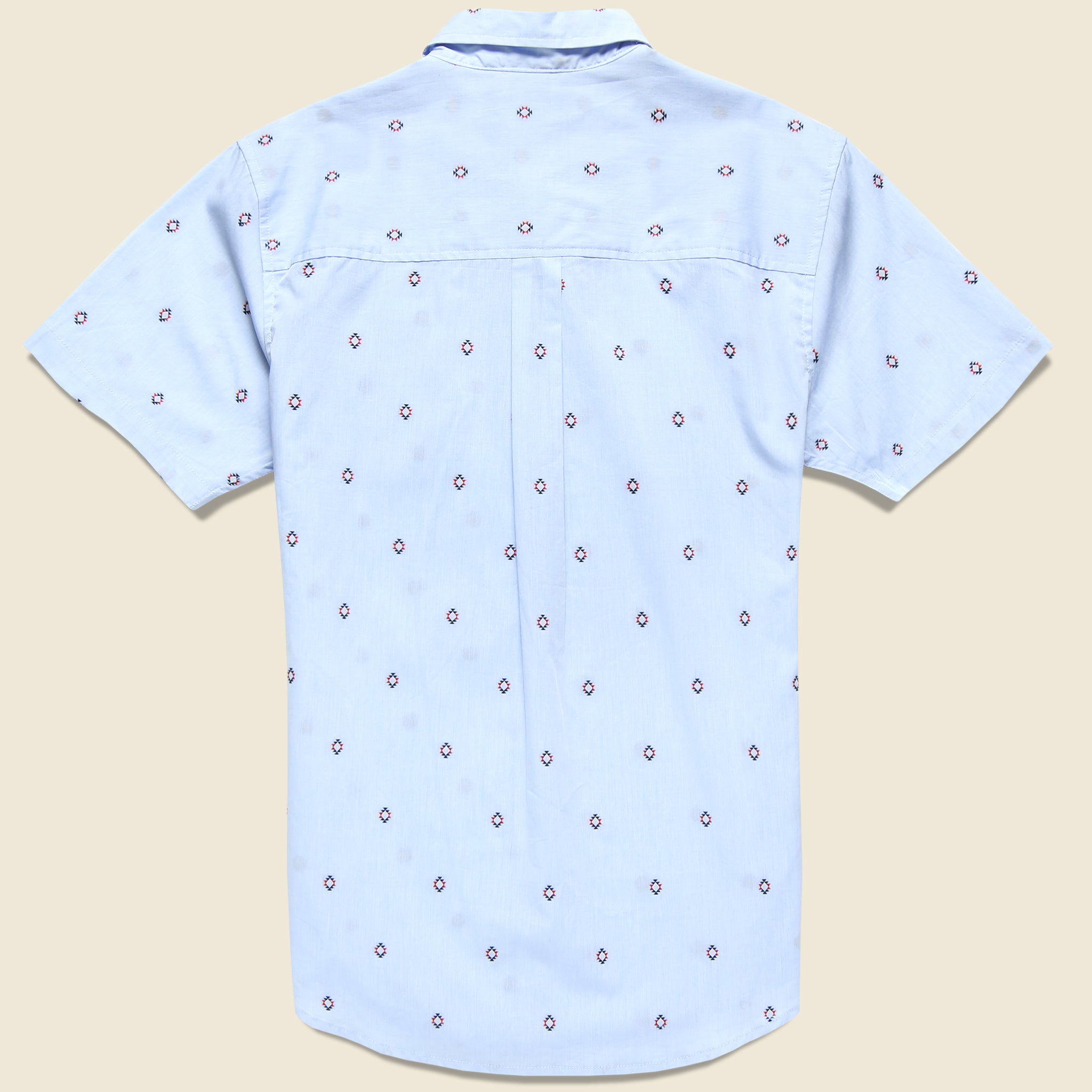 Harbor Shirt - Light Blue Diamonds - Bridge & Burn - STAG Provisions - Tops - S/S Woven - Other Pattern
