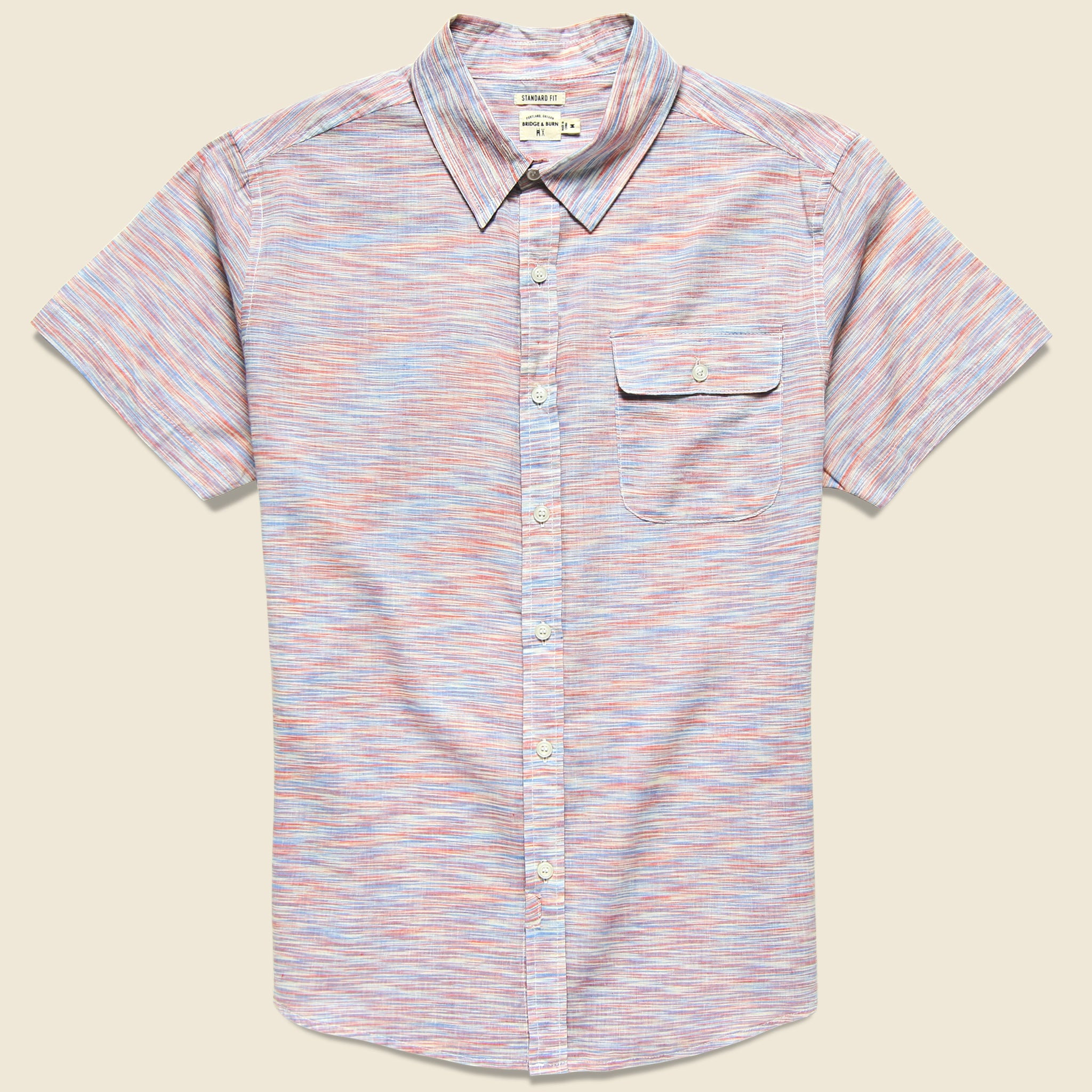 Marten Shirt - Red Spacedye - Bridge & Burn - STAG Provisions - Tops - S/S Woven - Other Pattern