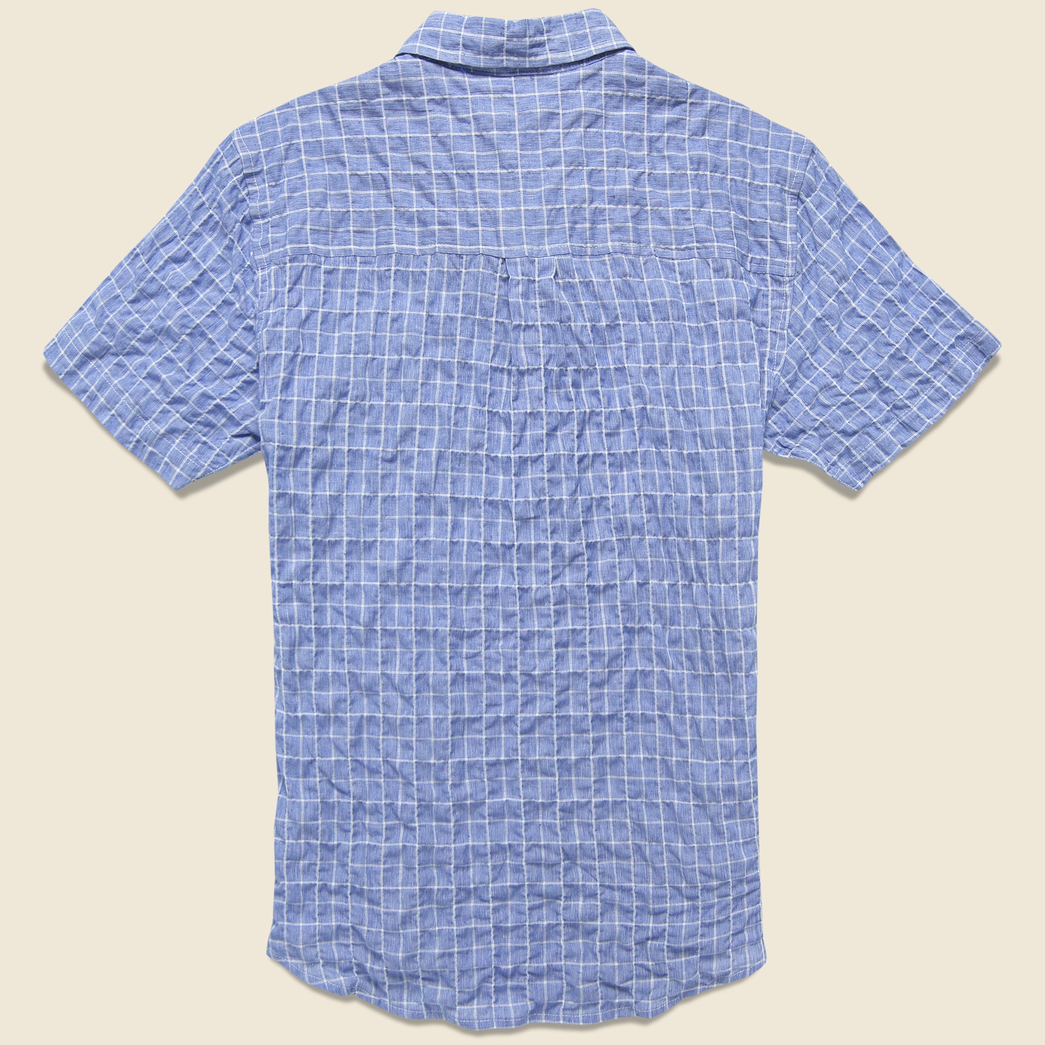 Harbor Shirt - Blue Windowpane - Bridge & Burn - STAG Provisions - Tops - S/S Woven - Plaid