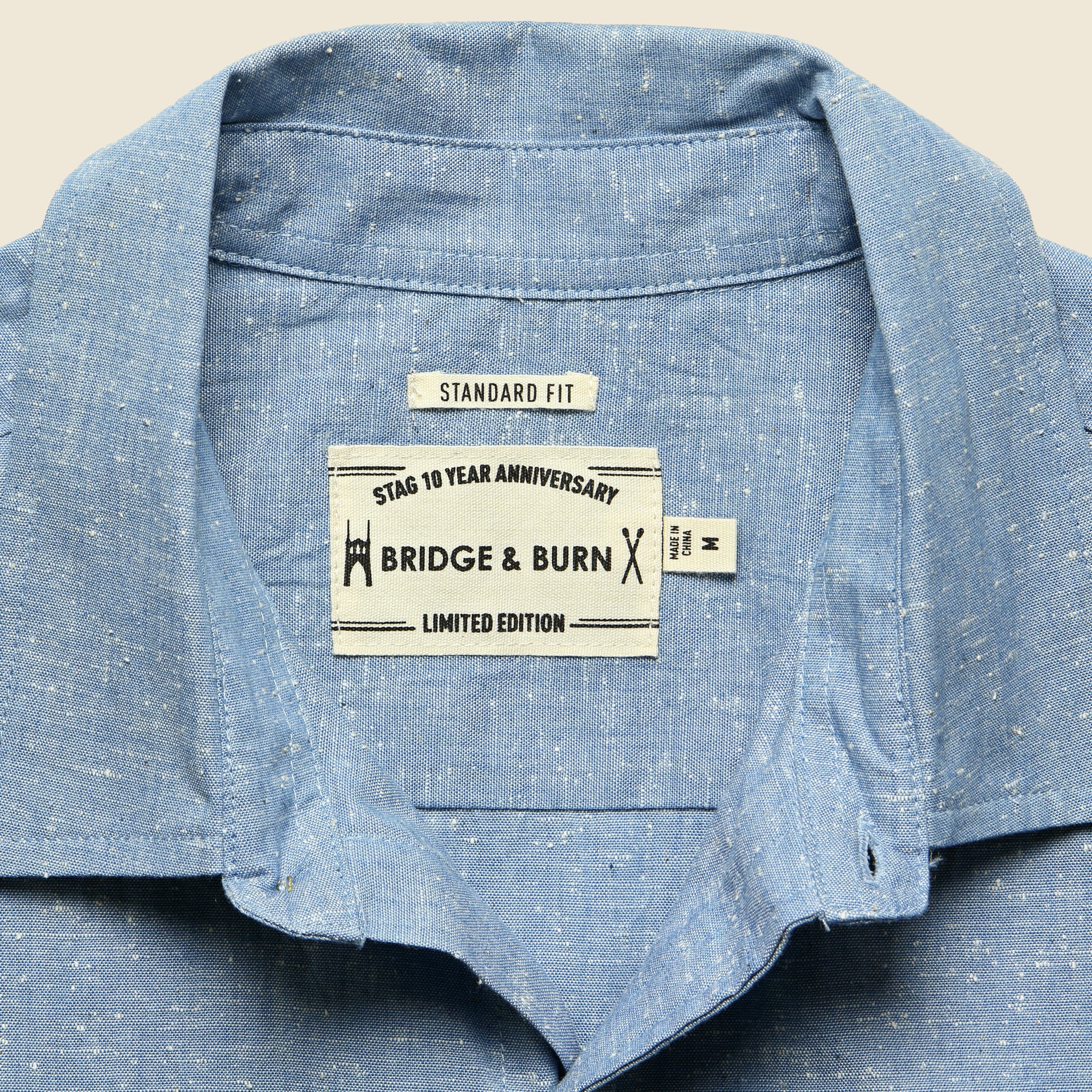 Marten Slub Chambray Shirt - Medium Indigo - Bridge & Burn - STAG Provisions - Tops - S/S Woven - Fleck