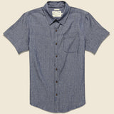 Harbor Chambray Stripe Shirt - Grey/Blue - Bridge & Burn - STAG Provisions - Tops - S/S Woven - Stripe