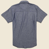 Harbor Chambray Stripe Shirt - Grey/Blue - Bridge & Burn - STAG Provisions - Tops - S/S Woven - Stripe