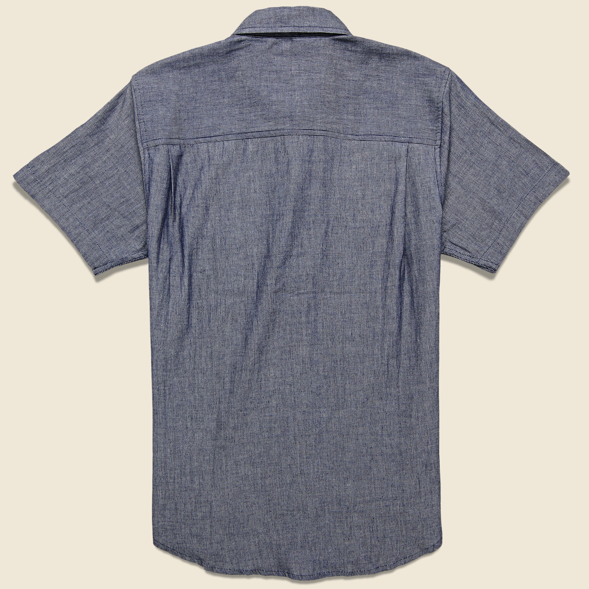 Harbor Chambray Stripe Shirt - Grey/Blue - Bridge & Burn - STAG Provisions - Tops - S/S Woven - Stripe