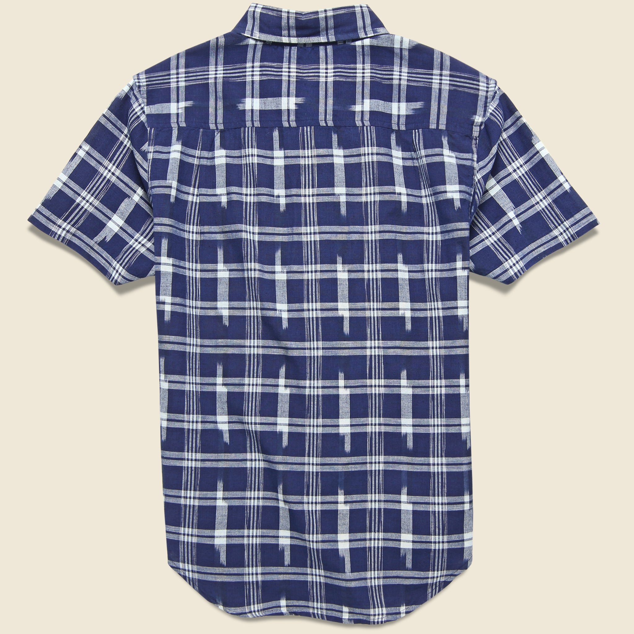 Malcom Shirt - Indigo Ikat Plaid - Bridge & Burn - STAG Provisions - Tops - S/S Woven - Plaid