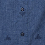 Malcolm Shirt - Navy Fil Coupe Pyramids - Bridge & Burn - STAG Provisions - Tops - S/S Woven - Other Pattern
