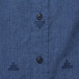 Malcolm Shirt - Navy Fil Coupe Pyramids - Bridge & Burn - STAG Provisions - Tops - S/S Woven - Other Pattern