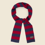 Cashmere Scarf - Navy/Wine Stripe - BEAMS+ - STAG Provisions - Accessories - Scarves