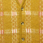 Check Pattern Mohair Cardigan - Mustard - BEAMS+ - STAG Provisions - Tops - Sweater