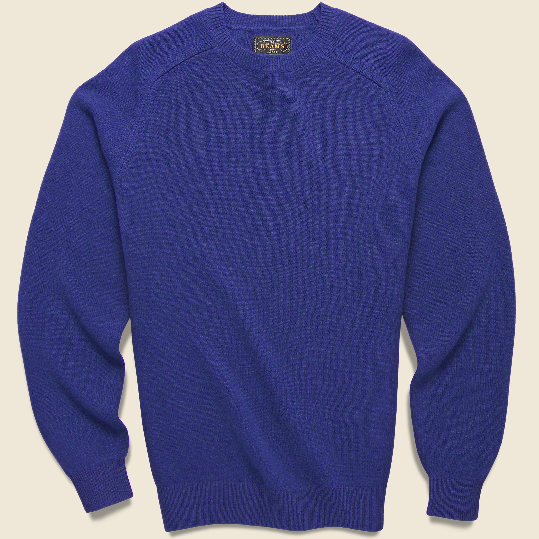 Merino Crew Sweater - Blue - BEAMS+ - STAG Provisions - Tops - Sweater
