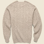 Shaggy Cable Crew Sweater - Taupe - BEAMS+ - STAG Provisions - Tops - Sweater