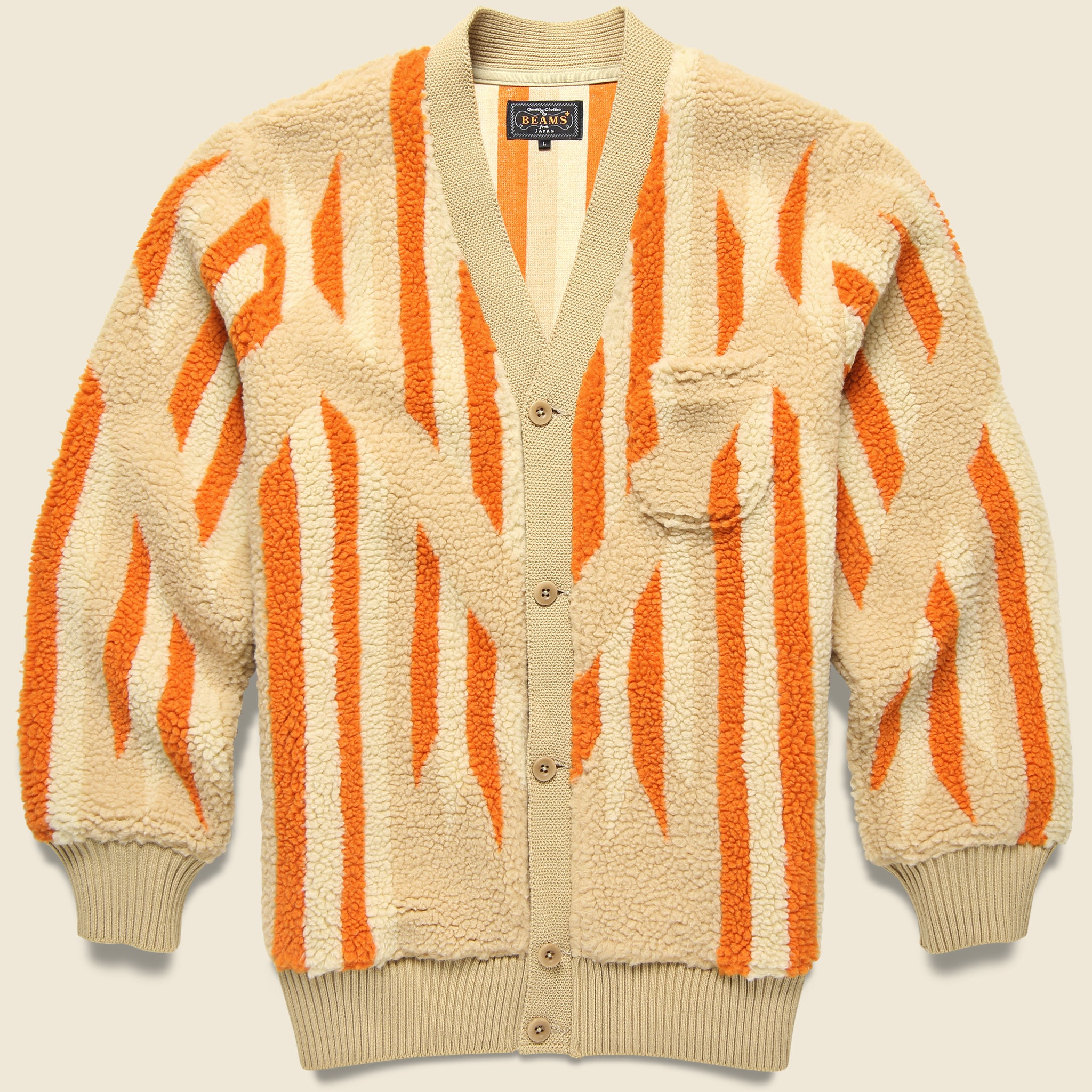 Rug Boa Cardigan - Beige - BEAMS+ - STAG Provisions - Tops - Sweater